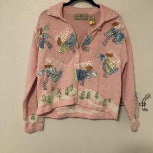 Design Options size L pink Angel cardigan